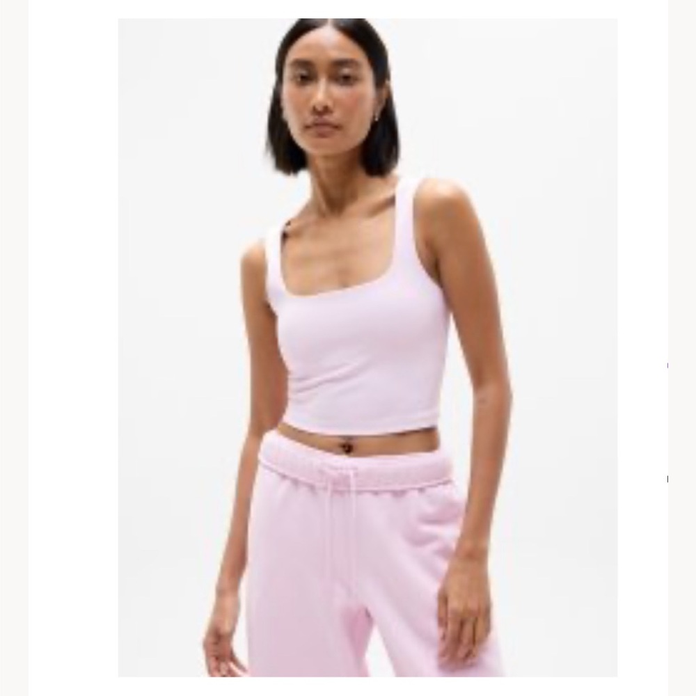 NWT 💗 Athleta Transcend Square Neck Crop Sports Bra A-C "Primrose"